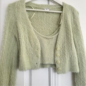 Garage Talisa Fuzzy Cami and Cardigan